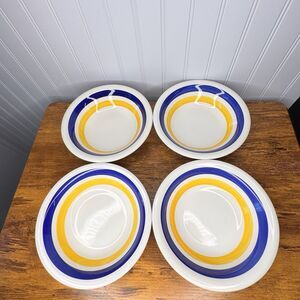 4 MAX4 by MAXAM Italy Coupe Soup Cereal Pasta Salad 8” Bowls Yellow La PRIMULA